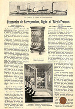 FAIENCERIES DE SARREGUEMINES ( 57 ) DIGOIN & VITRY-LE-FRANÇOIS / ADP 1924