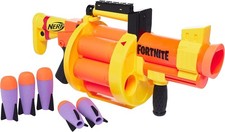 Nerf Fortnite - GL blaster Lanciarazzi Con Tamburo Rotante, Scudo E 6 Razzi