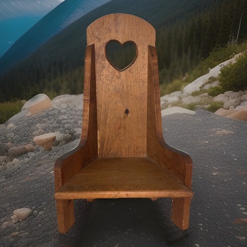 Sedia legno cuore - sedia,