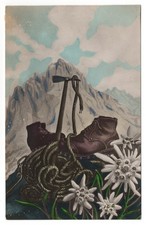 Alpinismo e stelle alpine - Scarponi, corda e piccozza ai piedi delle Dolomiti