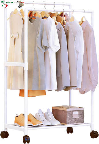 Stand appendiabiti con ruote - ruote, a