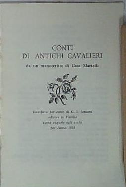 Casa martelli conti antichi - martelli, di