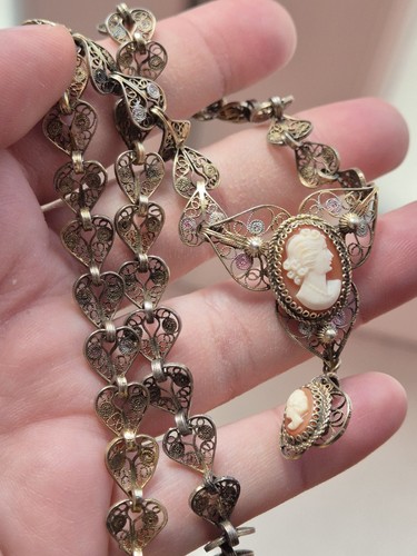 Collana elegante cammeo antico