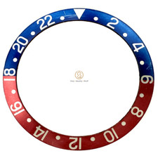 Rolex GMT-Master 1675 Inserto Lunetta Insert Bezel  Red Back Fat Font Originale