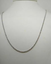 Collana oro bianco 18k maglia