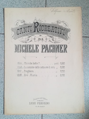 Canti ricreativi pachner ave - canti,