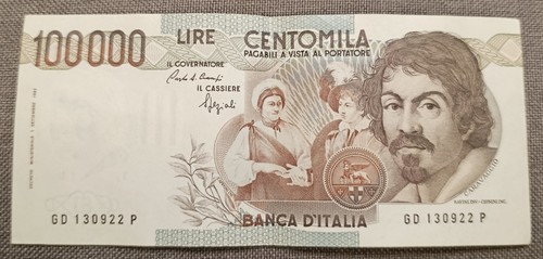 100000 lire caravaggio - 100000, 1°