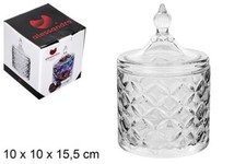 Vaso Contenitore Porta Caramelle Dolci Confetti In Vetro Roma dfh