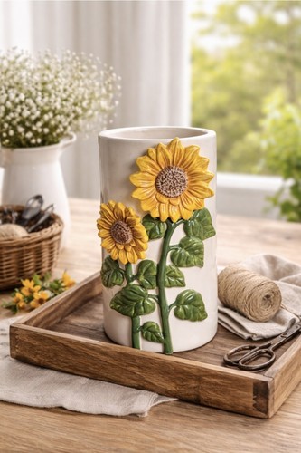 Vaso ceramica girasole - ,