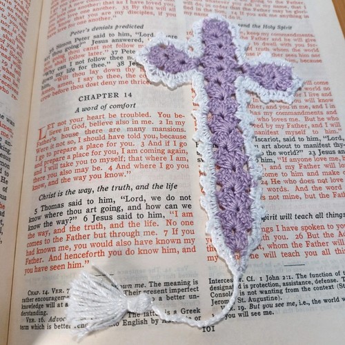 Handmade cross bookmark - handmade,
