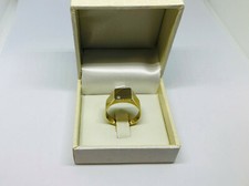 1 anello uomo Oro giallo 18 kt 750 quadrato e fascia Oro bianco Diamante ct 0,02