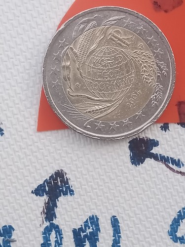 Moneta euro 2004 world food - ,