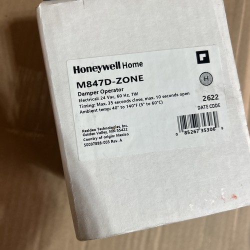 Honeywell m847d zone - honeywell, m847d-zone