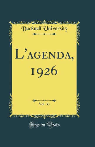Agenda 1926 vol 33 - vol.,