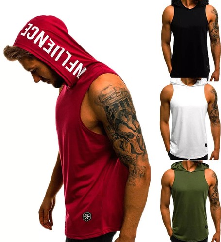 Canotta bodybuilding cappuccio