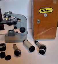 Nikon Microscope Lab Tech Gray - Boxato - Rimosso dal laboratorio funzionante - Spedizione gratuita 