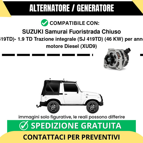 Alternatore suzuki samurai - suzuki,