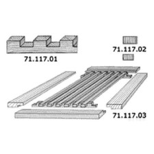 Listello rettangolare teak