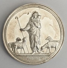 Medaglia AG  Papa Pio IX Anno XXXII (1877) QFDC  "50° Ann. Episcopato Pio IX"