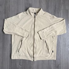 Giacca Patagonia uomo XL beige cotone biologico full zip tasca felpa casual