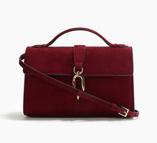 Borsa a tracolla H&M rosso scuro 1307090001 tipo patta moschettone gancio
