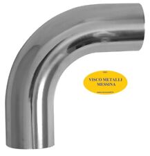 Curva Acciaio Inox 90° Lucida mm 28x1,5 fresa tornio cnc hobby moto raccordo 