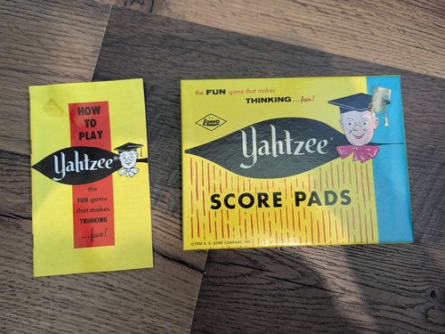 Score pad yahtzee 1956 - 1956, vintage