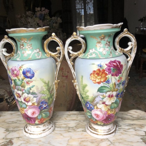 Paire vases porcelaine de - vases,