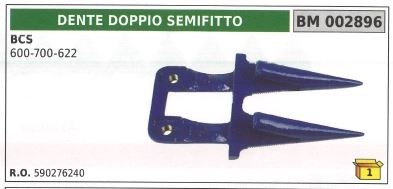 Dente doppio semifitto per