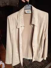 GIACCA 97% POLIESTERE VISCOSA BEIGE CHIARO LEGGERA MARCA DONNA ENRICA