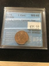 1973  Planchet Flaw ERROR