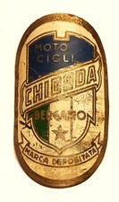CHIORDA BERGAMO FREGIO STEMMA BICI EPOCA BICICLETTA HEAD BADGE BICYCLE