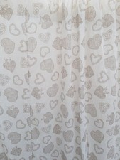 TENDA CON CUORI STILIZZATI STILE SHABBY  COMPLETA   CON  GANCI H 223 x 228