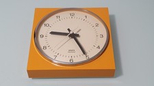 Orologio al quarzo Krups da parete giallo vintage anni 70