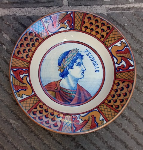 Piatto ceramica lustro rubino - piatto,