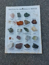 Quadretto collezzione Minerali Isola d’Elba  minerali epoca 