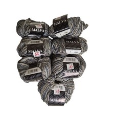 7 Filati Nastro Filatura di Crosa Malva #7 Beige/Blu/Nero Misto Cotone 50g Palline