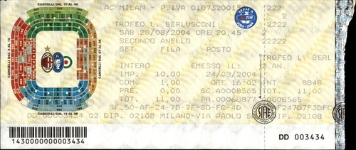 Biglietto stadio milan - biglietto,