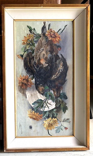 Antico dipinto olio tela - olio,