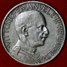 Italy 2 Lire 1927 Vittorio