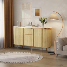 Credenza moderna con struttura in marmo mobile buffet curvo