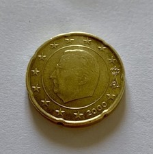???? Lotto Moneta 20 Centesimi Belgio 2000 Euro Cent Albert Il Belgium Coin