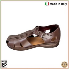 Patrizia Azzi Arizona 7399 Sandali Uomo in Pelle Marrone con Fibbia