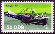 2655 Navi interne 50 Pf nave merci a motore, timbrata O