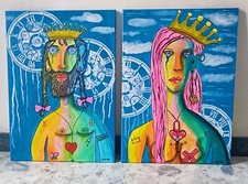 Hand Painted Acrylic Frame
