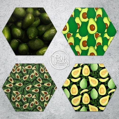 Tagliere avocado verde vetro