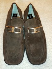 Cesare Paciotti scarpe di design marrone pelle scamosciata eleganti UK 8