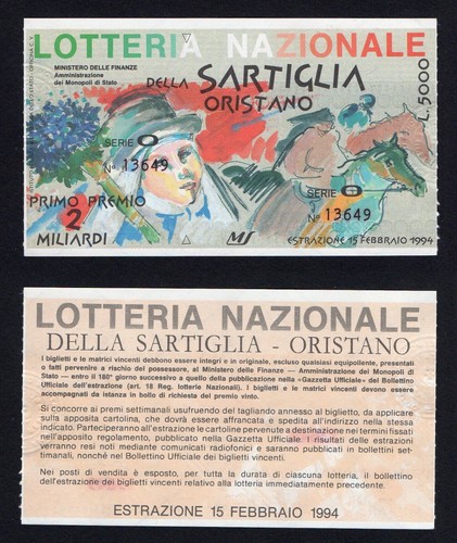 Biglietto lotteria nazionale - biglietto,