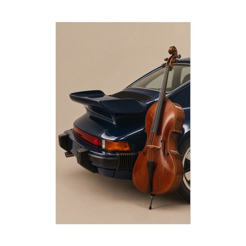 Poster violoncello porsche 911 - poster,
