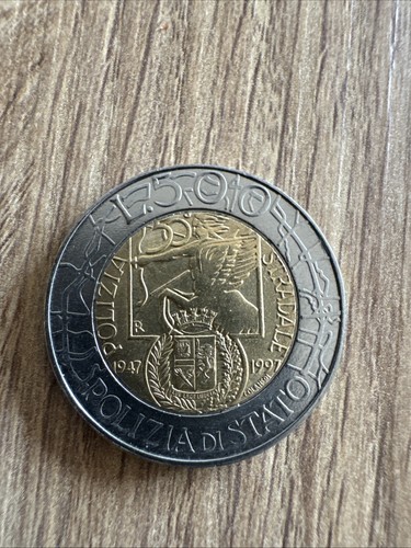 Moneta rara 500 lire polizia - 500,